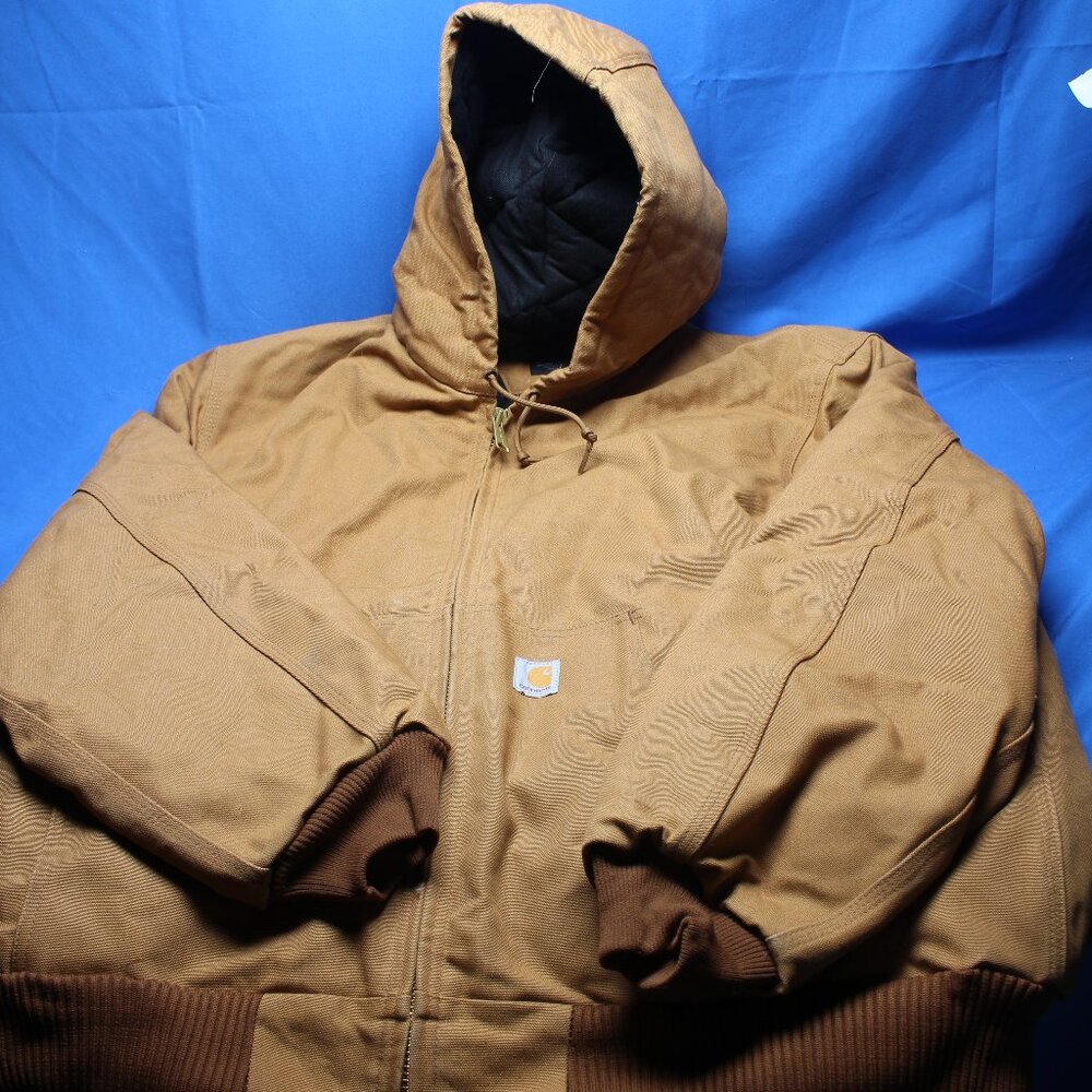 Carhartt Men's Quilted Flannel Lined Duck Jacket 0J0140-M 2xl LOOSE